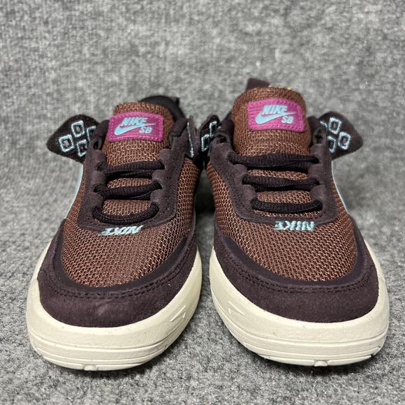 Nike SB Shoes Youth Size 2.5Y Brown Blue Mesh Suede Skateboarding FM4210-600 - Picture 2 of 9